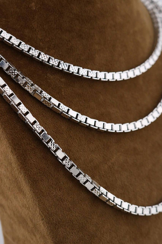 زنجیر نقره اسپرت ونیزی تراش