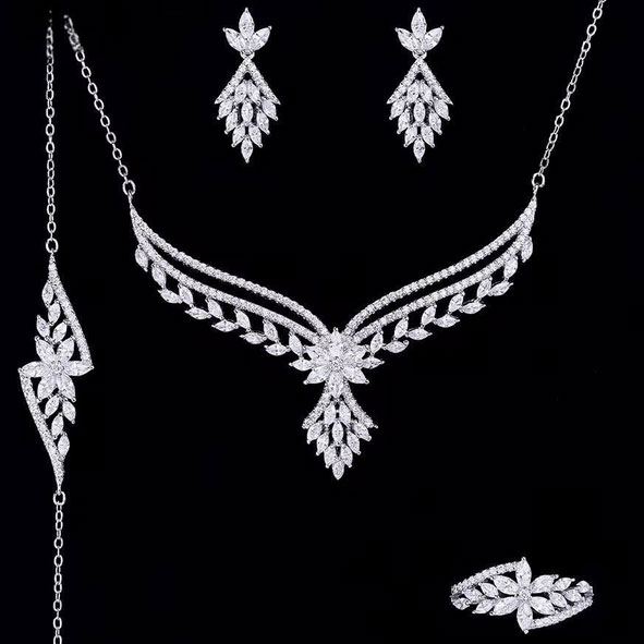 سرویس نقره زنانه طرح جواهری