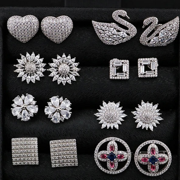 گوشواره نقره میخی زنانه