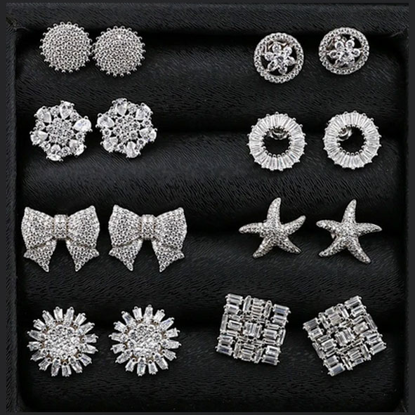 گوشواره نقره میخی زنانه