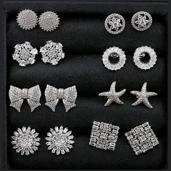 گوشواره نقره میخی زنانه