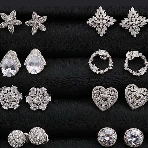 گوشواره نقره میخی زنانه