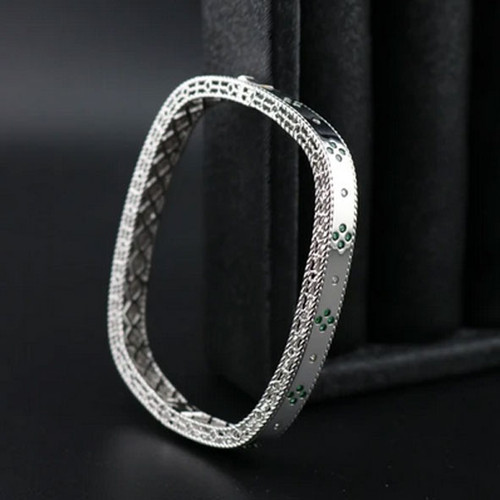 دستبند النگویی نقره ونکلیف زنانه