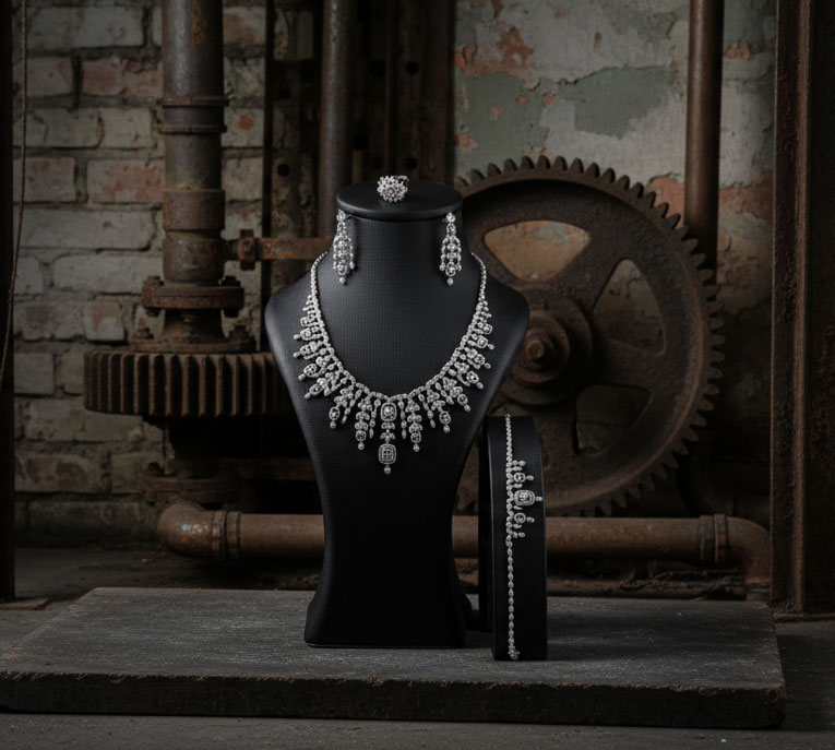 سرویس نقره زنانه امرالدکات