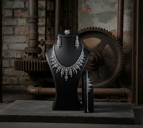 سرویس نقره زنانه امرالدکات