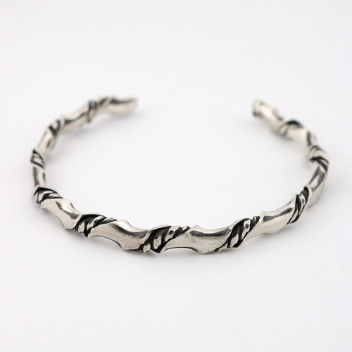 بنگل نقره اسپرت (فری سایز و قابل حکاکی) مات و براق