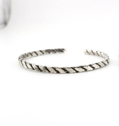 بنگل نقره اسپرت (فری سایز و قابل حکاکی)