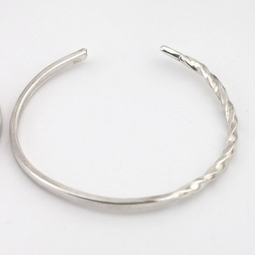 بنگل نقره اسپرت (فری سایز و قابل حکاکی)